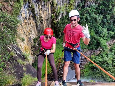 Realizado Rappel na Cascata do Avencal 11