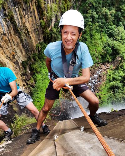 Realizado Rappel na Cascata do Avencal 14