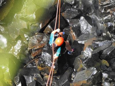 Realizado Rappel na Cascata do Avencal 17