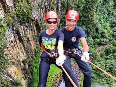 Realizado Rappel na Cascata do Avencal 23