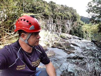 Realizado Rappel na Cascata do Avencal 24