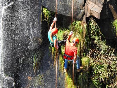 Realizado Rappel na Cascata do Avencal 39