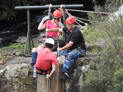 Realizado Rappel na Cascata do Avencal 46