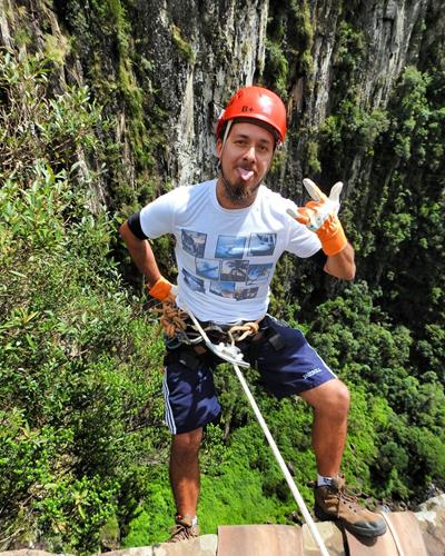 Realizado Rappel e Tirolesa na Cascata do Avencal 15