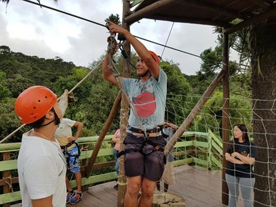 Realizado Rappel e Tirolesa na Cascata do Avencal 17