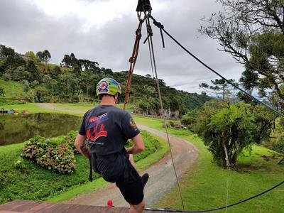 Realizado Rappel e Tirolesa na Cascata do Avencal 19